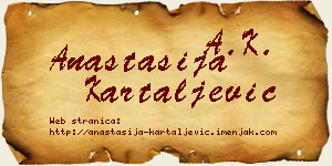 Anastasija Kartaljević vizit kartica